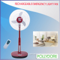 16" stand rechargeable fan with light & remote